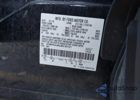 2018 Ford Edge Sel from USA, damaged, VIN 2FMPK4J96JBC45121